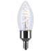 Satco S11525 4W B11 LED Coil Filament Bulb, E12 Base, 2700K