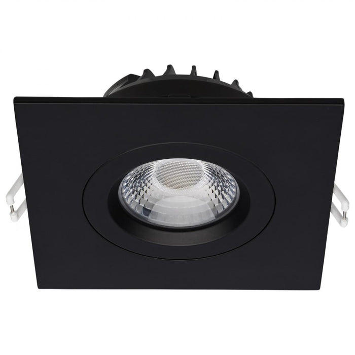 Satco S11621R1 4" 12W LED Square Direct Wire Downlight, CCT Selectable-Black