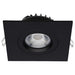 Satco S11621R1 4" 12W LED Square Direct Wire Downlight, CCT Selectable-Black