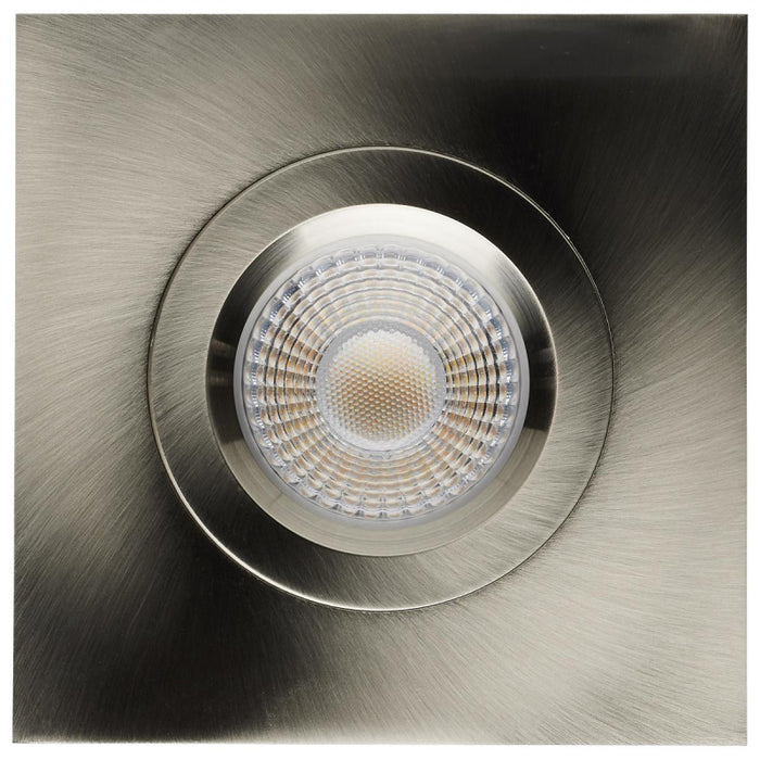 Satco S11621R1 4" 12W LED Square Direct Wire Downlight, CCT Selectable-Brushed Nickel