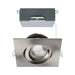 Satco S11621R1 4" 12W LED Square Direct Wire Downlight, CCT Selectable-Brushed Nickel