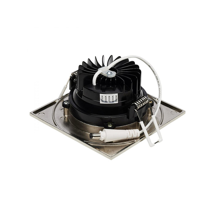 Satco 3.5" 12W LED Square Direct Wire Downlight Gimbaled, CCT Selectable - Brushed Nickel