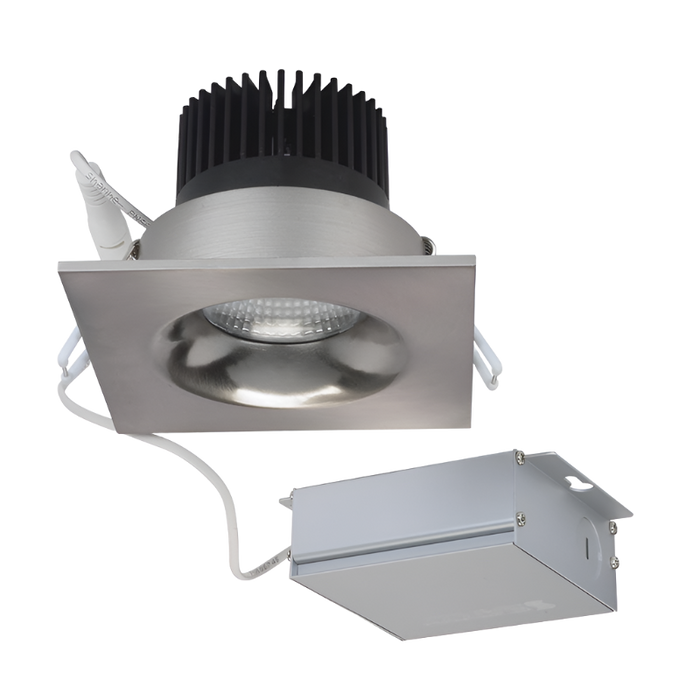 Satco 3" 12W LED Direct Wire Square Downlight, 3000K
