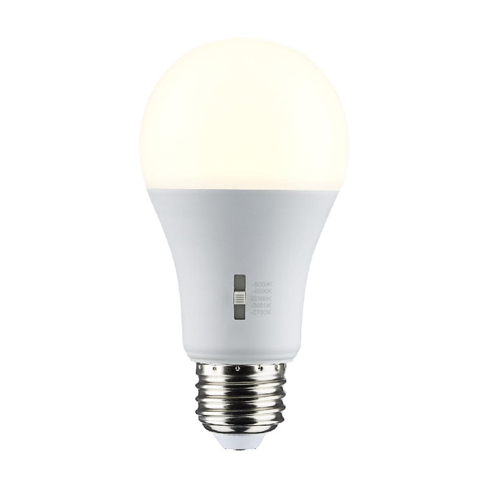 Satco S11793 14W A19 LED Bulb, E26 Medium Base, CCT Selectable, 12-Pack