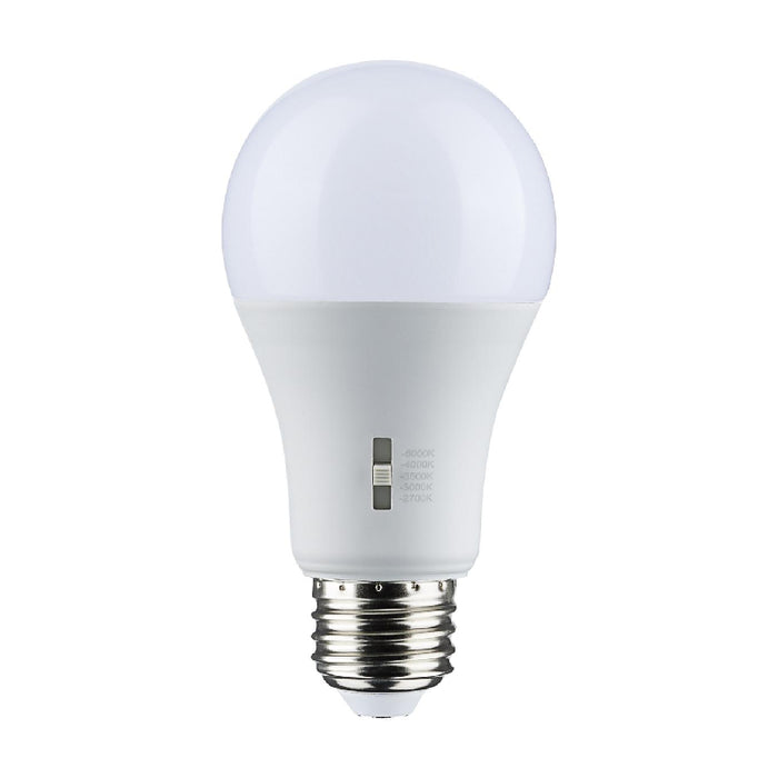 Satco S11793 14W A19 LED Bulb, E26 Medium Base, CCT Selectable, 12-Pack