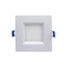 Satco S11871 4" 12W LED Square Low Profile Regress Baffle Downlight, CCT Selectable