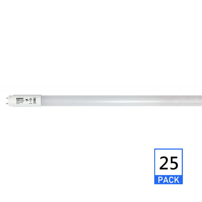 Satco S11913 11.5W 48" LED T8 Ballast Bypass Lamps, 5000K, 25-Pack