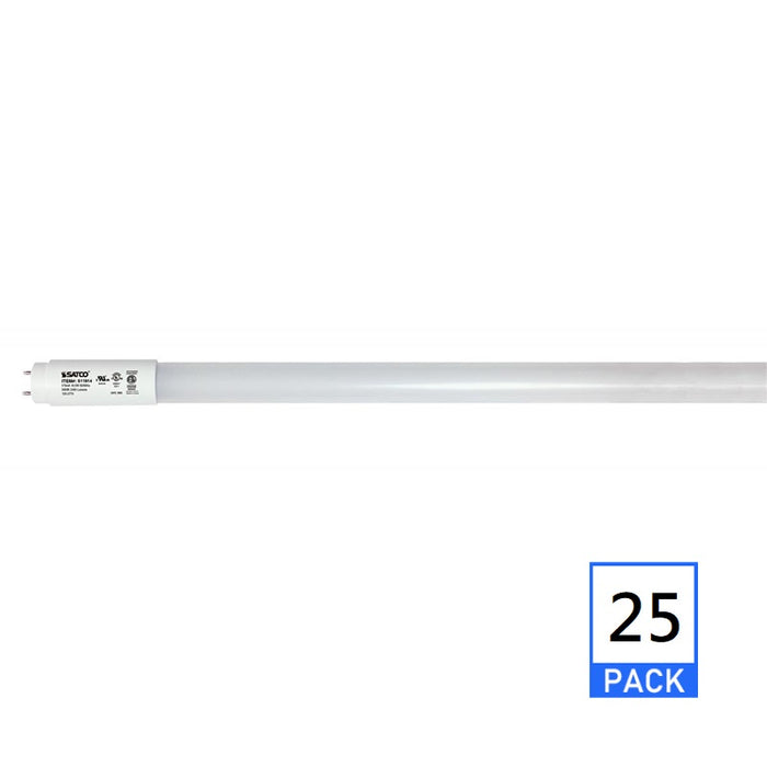 Satco S11914 18.5W 48" LED T8 Ballast Bypass Lamps, 3000K, 25-Pack