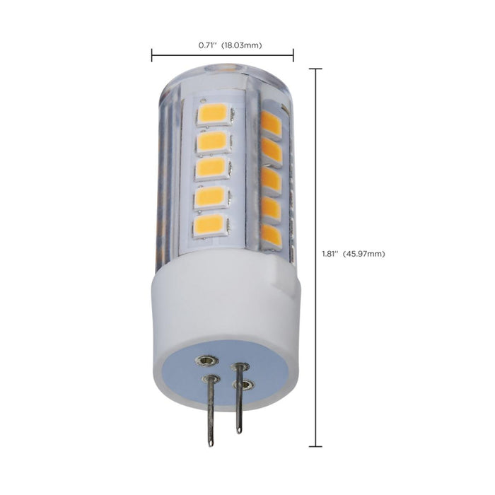 Satco S12314 4.5W T6 LED Bulb, G4 Base, 3000K
