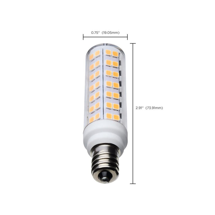 Satco S12346 6.5W T6 LED Bulb, E12 Base, 3000K