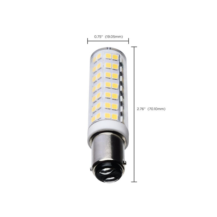 Satco S12355 6.5W T6 LED Bulb, BA15d Base, 5000K