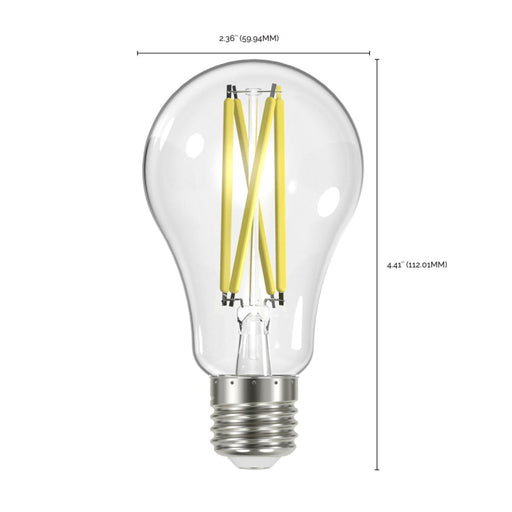Satco S12442 12.5W A19 LED Bulb, E26 Base, 2700K, 3-Pack (12 Units)