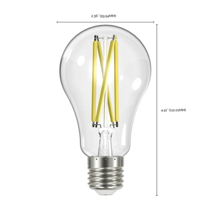 Satco S12442 12.5W A19 LED Bulb, E26 Base, 2700K, 3-Pack (12 Units)