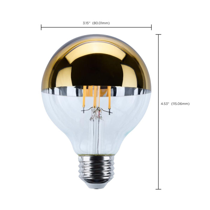 Satco S12542 5.5W G25 LED Gold Crown Bulb, E26 Base, 2700K