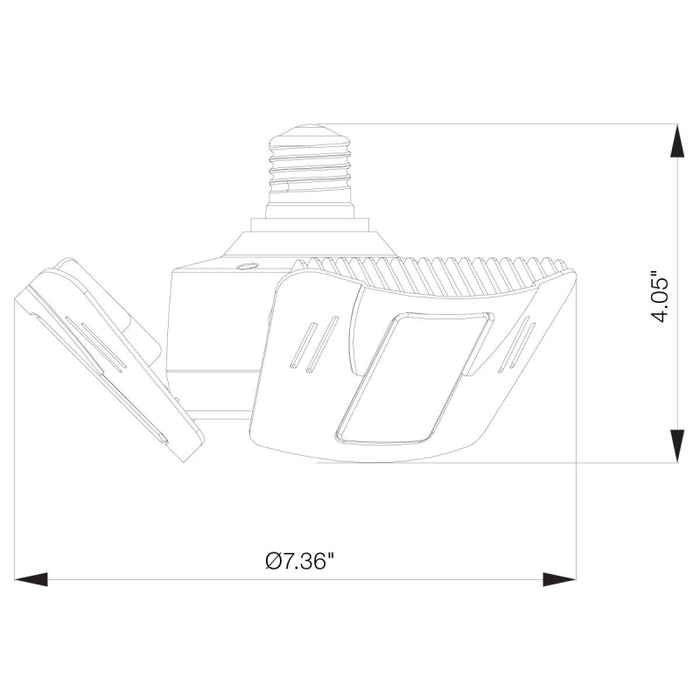 Satco S13118 60W LED Utility Light, Corncob; 4000K; Medium Base; 100-277V; Adjustable Beam Angle
