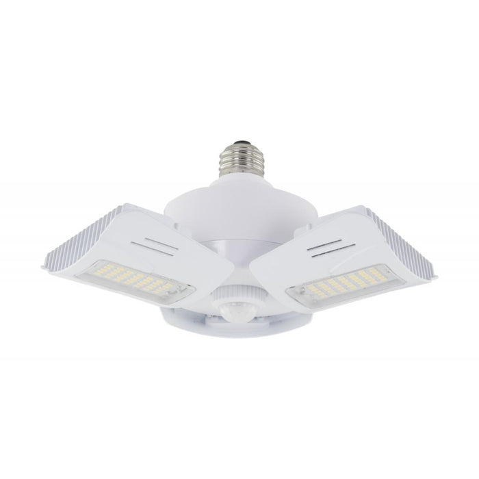 Satco S13119 60W LED Utility Light, Corncob; 4000K; Medium Base; 100-277V; Adjustable Beam Angle; Clear
