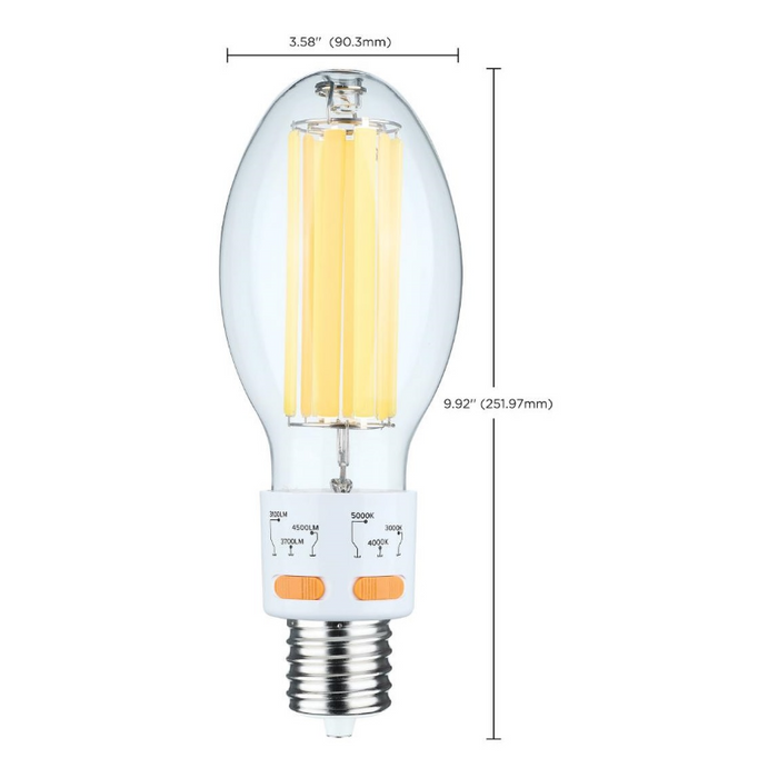 Satco S13195 17W/20.5W/25W LED HID, ED28, 3CCT Selectable, EX39 Base, 120-277V, Type-B