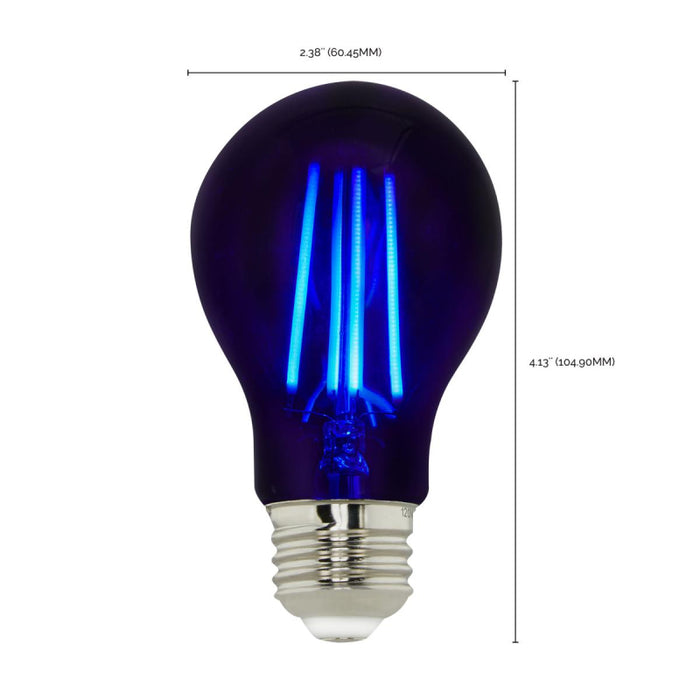Satco S14990 6.5W A19 LED Bulb, E26 Base, Black