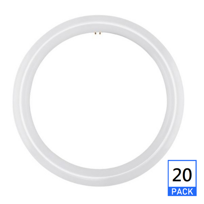 Satco S16503 16W 12" T9 LED Circline Bulb, 3000K, 20-Pack