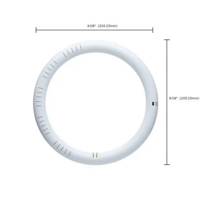 Satco S16510 11W T9 LED Circline Bulb, G10q Base, 3CCT Selectable, 120-277V, Type A/B