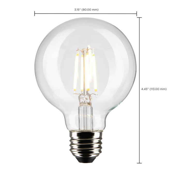Satco S21235 6W G25 LED Bulb, E26 Base, 3000K