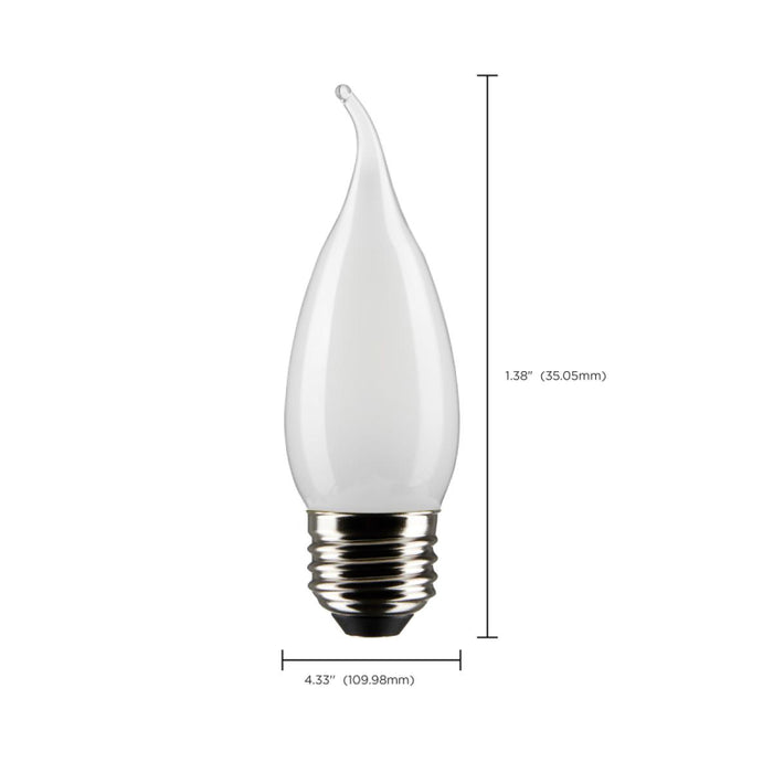 Satco S21321 5.5W CA10 LED Bulb, E26 Base, 4000K, Frost