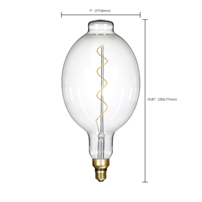 Satco S22432 4W BT56 LED Bulb, E26 Base