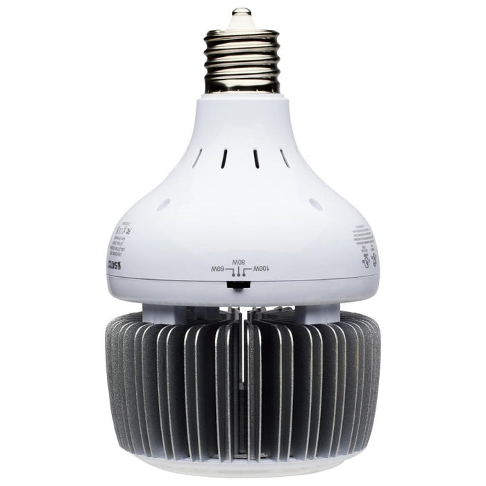 Satco S33113 60W/80W/100W LED HID, Hi-Bay, 5000K, EX39 Base, 120-277V, Type B