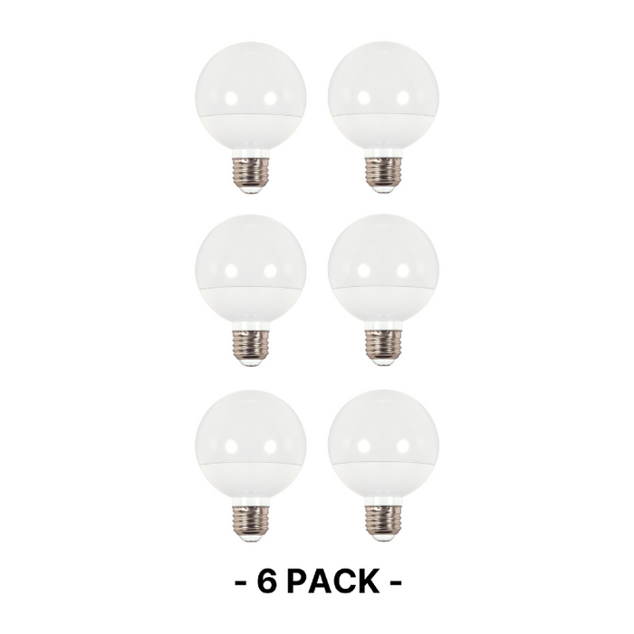 Satco S9202 6W G25 Frost Globe LED Bulb, 4000K