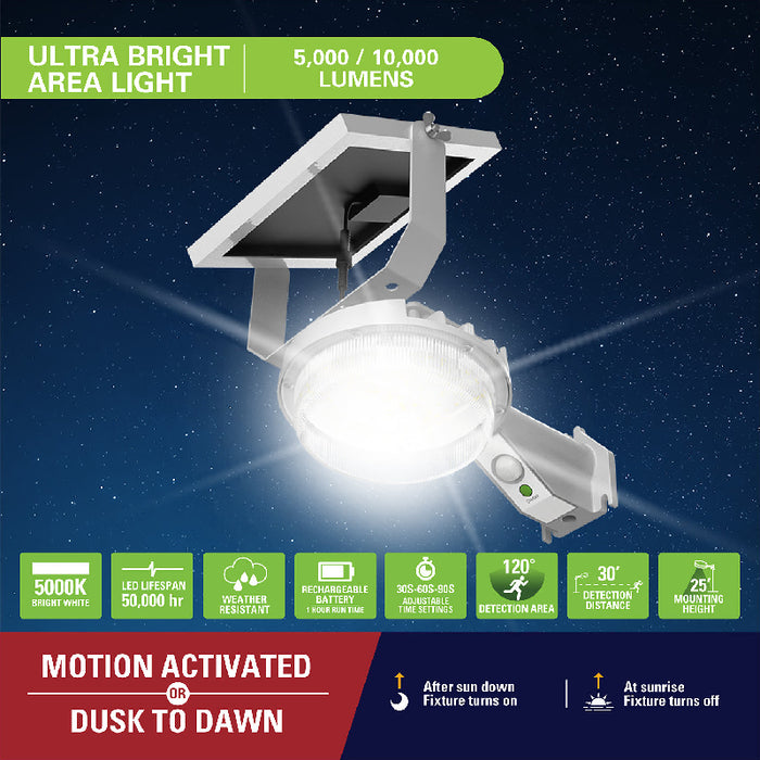 Halo SBL50 LED High Output Solar Area Light, 5000 lm