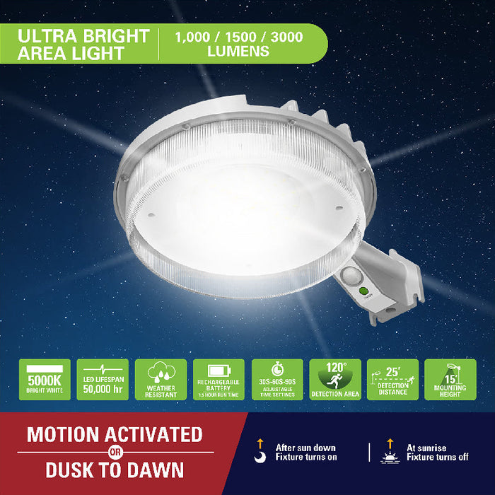 Halo SBL30 LED Solar Area Light, 3000 lm