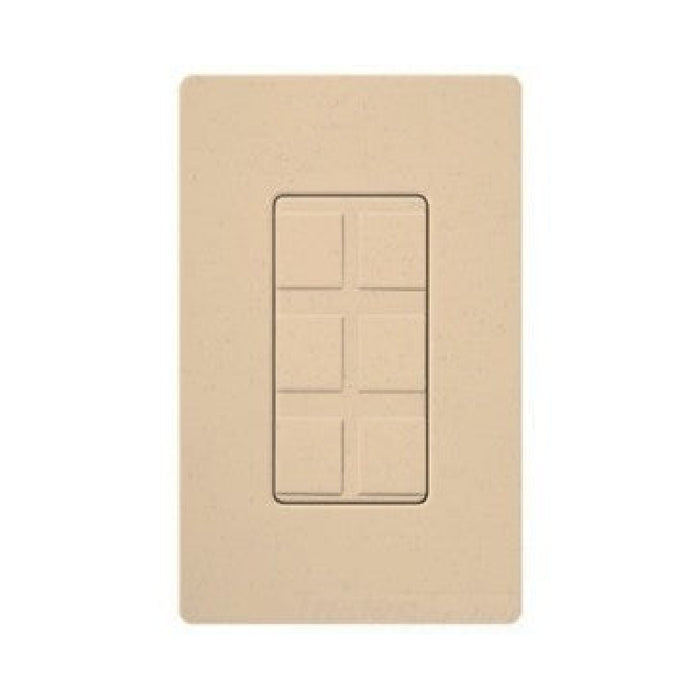 Lutron SC-6PF Field Customizable 6-Port Claro Satin Frame With Blanks