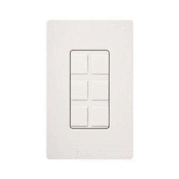 Lutron SC-6PF Field Customizable 6-Port Claro Satin Frame With Blanks