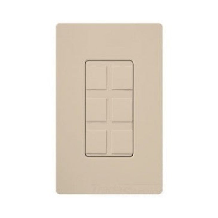 Lutron SC-6PF Field Customizable 6-Port Claro Satin Frame With Blanks