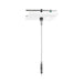 Westgate SCL-CSQ1P-12FT-NC 12ft Adjustable 1/16" Single Square Suspension Kit - White