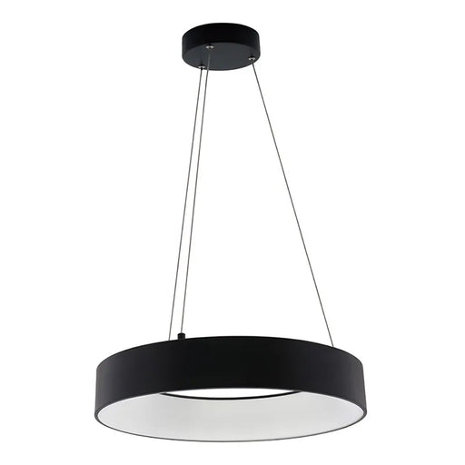 Westgate SCRH Series LED Hollow Circle Pendant with Uplight, 5CCT Selectable, 120-277V - 18" , Black