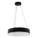 Westgate SCRH Series LED Hollow Circle Pendant with Uplight, 5CCT Selectable, 120-277V - 18" , Black