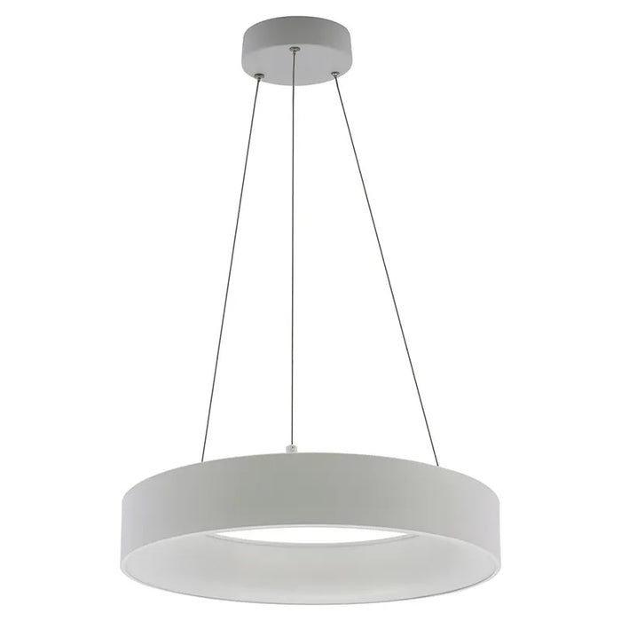 Westgate SCRH Series LED Hollow Circle Pendant with Uplight, 5CCT Selectable, 120-277V - 18" , White