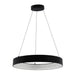 Westgate SCRH Series LED Hollow Circle Pendant with Uplight, 5CCT Selectable, 120-277V - 24" , Black