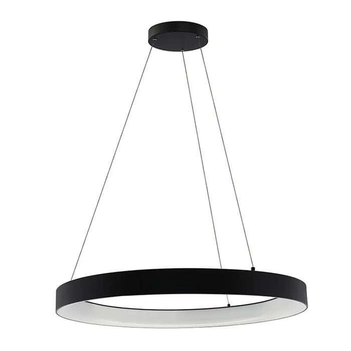 Westgate SCRH Series LED Hollow Circle Pendant with Uplight, 5CCT Selectable, 120-277V - 36" , Black