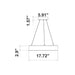 Westgate SCRH Series LED Hollow Circle Pendant with Uplight, 5CCT Selectable, 120-277V - 18"
