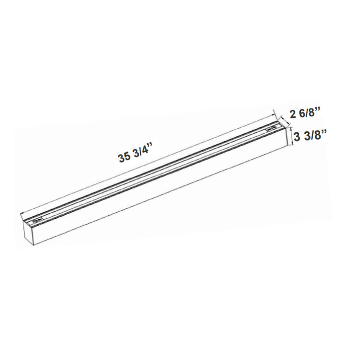 Westgate SCX-3FT-RGBWW-BT 30W LED WG Smart App Compatible Linear Light, RGB, 3300 Lumen, 120-277V