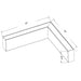 Westgate SCX1.5-L Series Architectural Seamless L-Shaped Linkable Linear Lights, 5CCT & Power Selectable, 120-277V