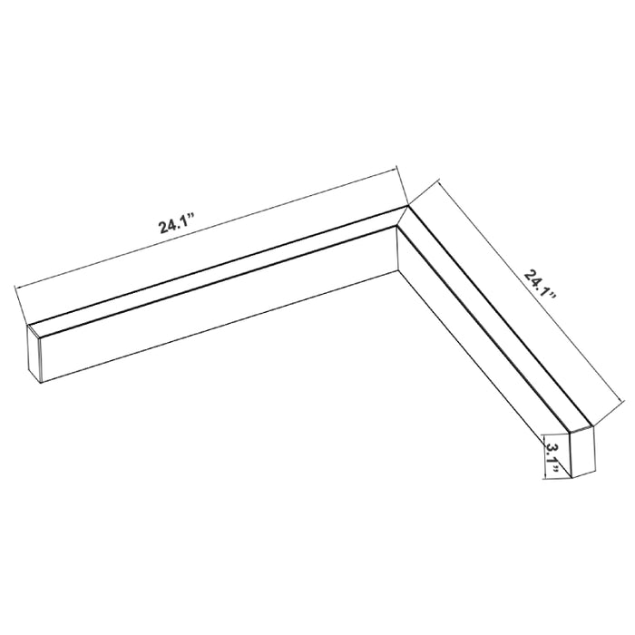 Westgate SCX1.5-L Series Architectural Seamless L-Shaped Linkable Linear Lights, 5CCT & Power Selectable, 120-277V