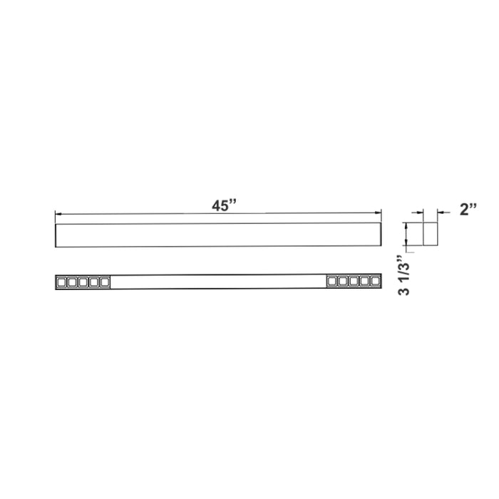 Westgate SCXA2 4-ft, 2" 20W/30W/40W LED Architectural Optic & Combined-Distribution Linear with Cover, CCT Selectable