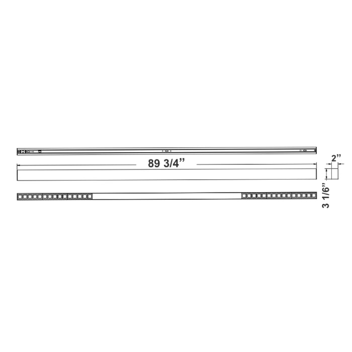 Westgate SCXA2 8-ft, 2" 60W/70W/80W LED Architectural Optic & Combined-Distribution Linear with Cover, CCT Selectable