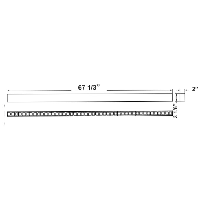 Westgate SCXA2 6-ft , 2" 40W/50W/60W LED Architectural Optic & Combined-Distribution Linear, CCT Selectable