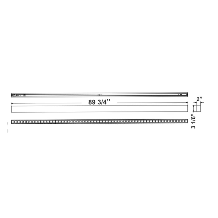 Westgate SCXA2 8-ft , 2" 60W/70W/80W LED Architectural Optic & Combined-Distribution Linear, CCT Selectable