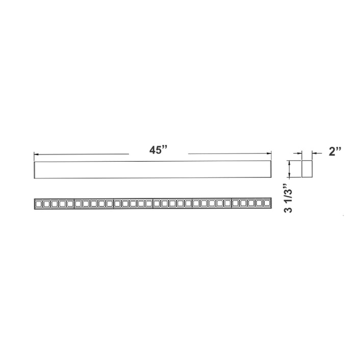 Westgate SCXA2 4-ft, 2" 20W/30W/40W LED Architectural Optic & Combined-Distribution Linear, CCT Selectable