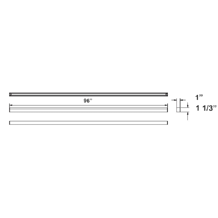 Westgate SCXT 8-ft 40W/60W/80W LED T-Grid Linear Light, CCT, Drop Lens